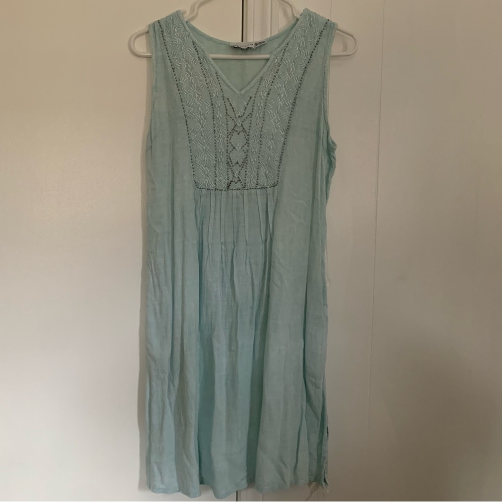 Raya Sun Aqua Sleeveless Midi Dress